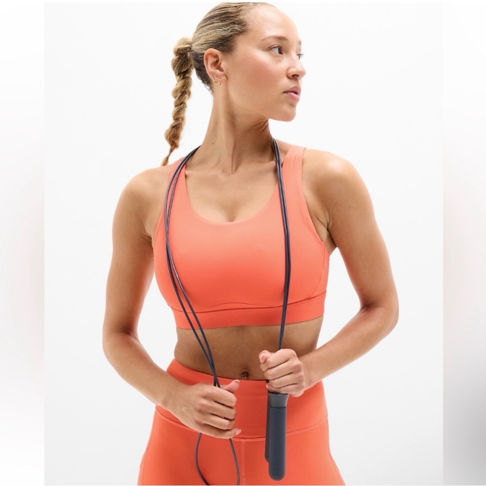NWT Athleta Coral Orange High Support Sports Bra